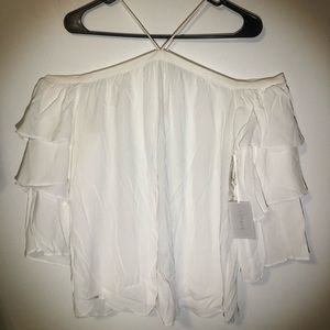 1. State sz sm white off shoulder blouse
